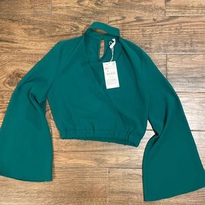 Zara cropped blouse